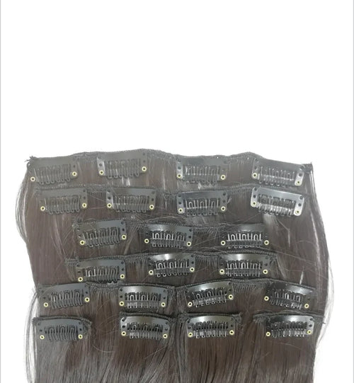 23" Wavy Long Full Head Clip-on Hair Extensions