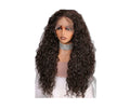 The Chloe - Chocolate Brown 28" Soft Deep Lace Front Wig (human blend)