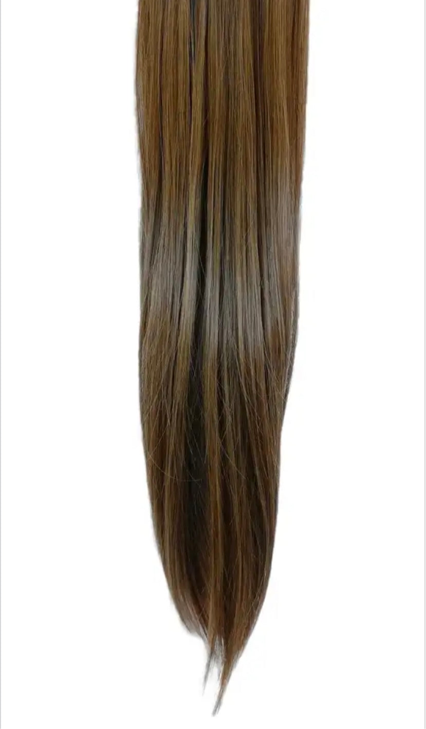 10 Piece Straight Long Full Head Clip-on Hair Extensions