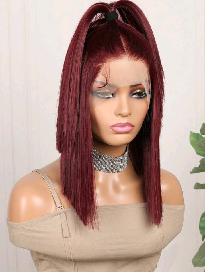 The Ruby - Burgundy Lace Front Wig (human blend)