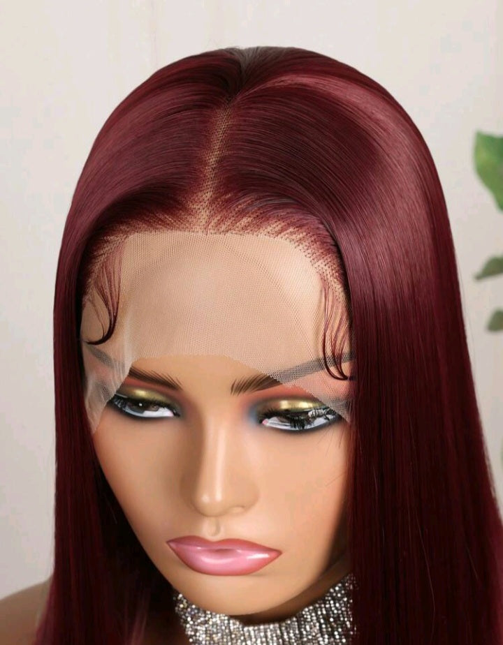 The Ruby - Burgundy Lace Front Wig (human blend)