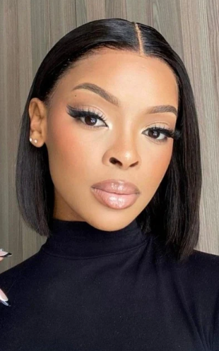 8" Brazilian Full Frontal Short Bob Wig