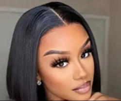 Bresilienne 10"Brazilian Hair Glueless Frontal Lace Short Straight Bob Wig