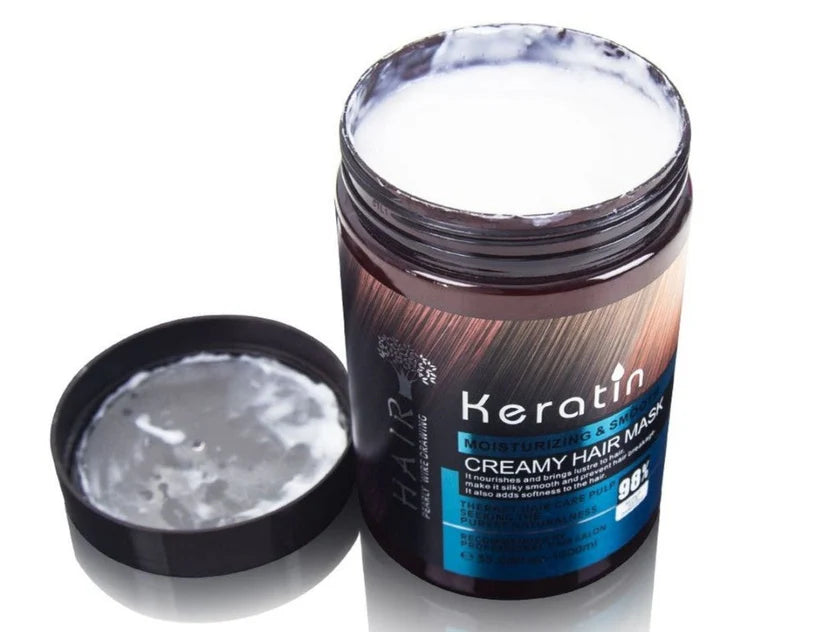 Keratin Hair Deep Treatment Kit - Shampoo, Conditioner, Mask, Serum & Wax