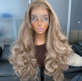 The Bianca - 22" Blonde Highlight Brown Mixed Color Lace Front Wig