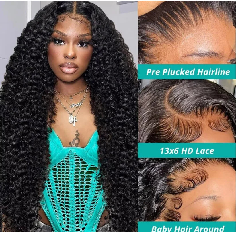 The Nia - Glueless curly Deep Wave Front Wig Glueless