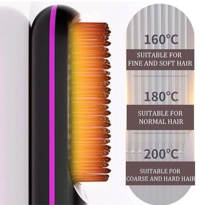 Heated Straightening Brush with LED Display
