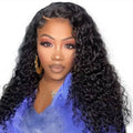 22" Brazilian Hair Water Wave Glueless Wig-13x4 Full Frontal Lace Wig